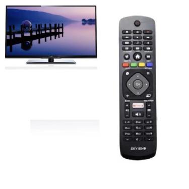 Imagem de Controle Remoto Compatível Com Tv Philips 4k Smart Botão Netflix Telev