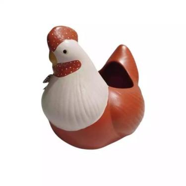 Imagem de Galinha Elegance Aberta Porta Ovos Grande Ceramica Ferrugem - Decore C