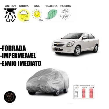 Imagem de Capa de Cobrir Carro COBALT FORRADA G- Impermeável e Total Proteção  -
