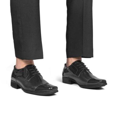 Imagem de Sapato Social Casual Masculino De Amarrar Sport Fino Conforto 1011 - C