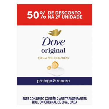 Imagem de Desodorante Roll-on Original 72h Unissex Dove 2 Unidades 50ml