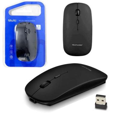 Imagem de Mouse Recarregável Sem fio com Clique Silencioso - Multilaser