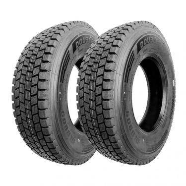 Imagem de Kit 2 Pneus Double Star Aro 22,5 295/80R22,5 DLD809 18 Lonas 152/149M
