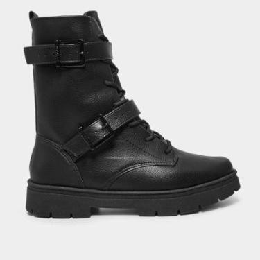 Imagem de Bota Coturno Vizzano Fivelas Cano Médio Feminina-Feminino