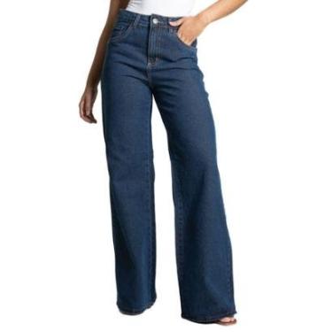 Imagem de Calça Jeans Sawary Wide Leg - 282872 - Azul médio 46-Feminino
