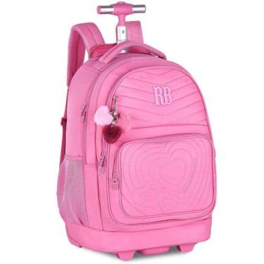 Imagem de Mochila de carrinho rebecca bonbon soft com matelasse up, Rb24673 rosa