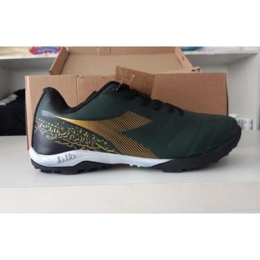 Imagem de Chuteira Nazionale Society Diadora, Verde, Preto, Dourado, 41