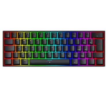 Imagem de Teclado mecanico fizz rgb switch magnetic k617rgb-m preto - redragon