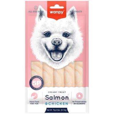 Imagem de Wanpy Creamy Petisco Cremoso Para Cães Natural Salmão Frango