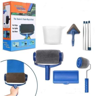 Imagem de Kit Rolo de Pintura 8 Peças Paint Runner Pro sem Respingo para Parede e Teto Recarregável 1L Yeet