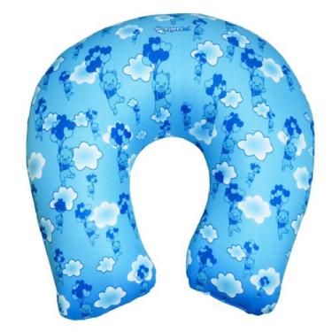 Imagem de Almofada De Amamentação Premium Para Bebe Criança - Sapeca Kids, Azul 
