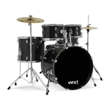 Imagem de Bateria Acústica M B120PC MXT + Banco e Prato, Preto