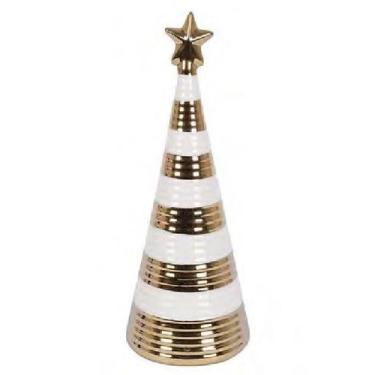 Imagem de Adorno ceramica arvore natal dourado 18,5cm (9012003) - Grillo