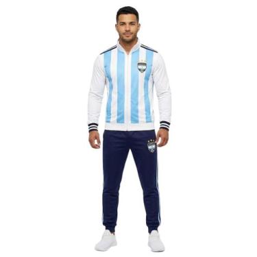 Imagem de Agasalho Conjunto Argentina Seleção Jaqueta Calça Azul/Branco Copa - -