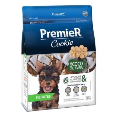 Imagem de Biscoito Premier Cookie Cães Filhotes Pequeno sabor Côco e Aveia 250 g