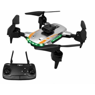 Imagem de Drone 4K Dual Câmera GPS WRJ12616 Dobrável com Sensor Obstáculos e 2 B