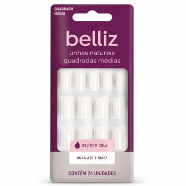 Imagem de Unhas Postiças Naturais Belliz Quadrado Médio 24 Unidades Cód.: 1201 -
