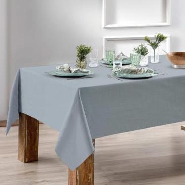 Imagem de Toalha Mesa Retangular Oxford 8 Lugares 270x160 Admirare , Cinza
