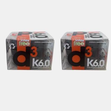 Imagem de Kit com 2und Fita Kinesio Bandagem Elástica 5cmx6mts Fisioterapia Ades
