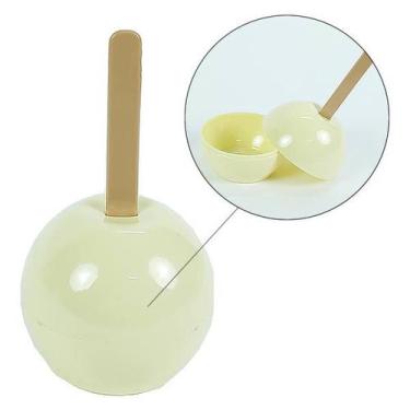 Imagem de KIT 12 Maçã do Amor Branca/Creme Acrilica Lembrancinha para Festas - A