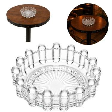 Imagem de 10 Cinzeiros Redondo Vidro Premium 13cm Sofisticado Luxo - New Goods