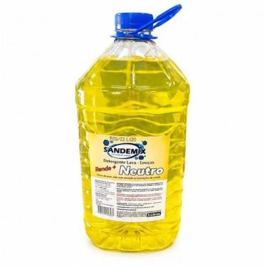 Imagem de Detergente Neutro Sandemix 5L  Alto Rendimento e Limpeza Eficiente