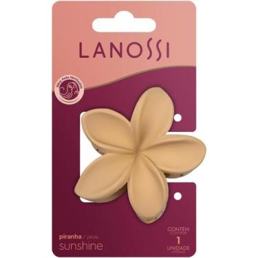 Imagem de Presilha para Cabelo Lanossi Sunshine Amarela  Fixação Suave, Acessóri