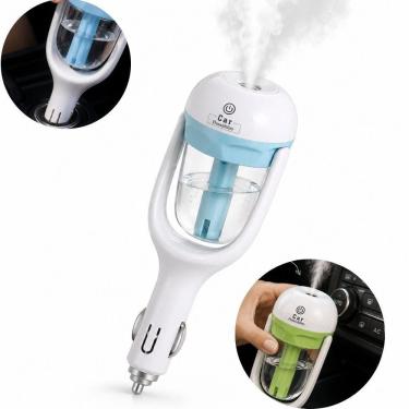 Imagem de Umidificador de Ar Automotivo Veicular Articulado com Ajuste de Ângulo Aromatizador 12V 50ML Verde Yeet
