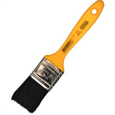 Imagem de Trincha Roma Preta 304 (D) 1.1/2'' Cabo Amarelo - Kit C/12 Pecas