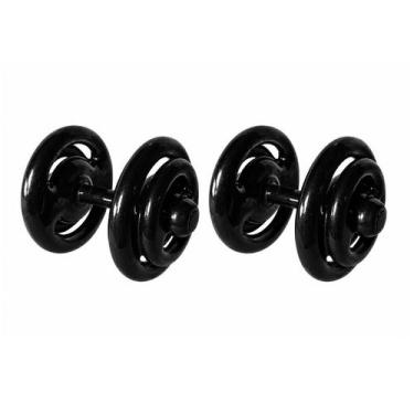 Imagem de Kit Par Dumbell Emborrachado FitnessMusculação Academia 16Kg