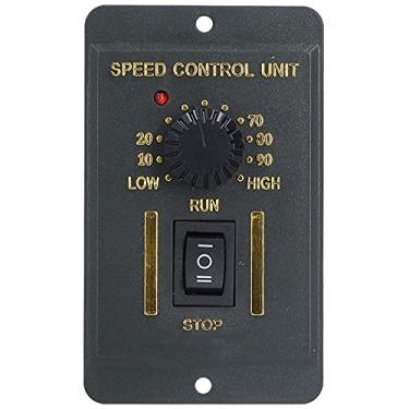 Imagem de Controlador de velocidade do motor AC, conector de alta potência AC 220V 6 pinos regulador de velocidades Mini com interruptor CW CCW para impressão(#9)