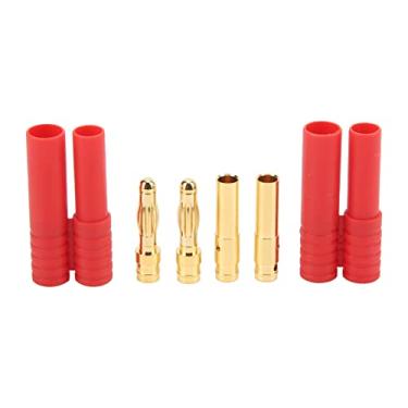 Imagem de Plugue de banana de 4 mm, conector de banana resistente a oxidantes banhado a ouro para conexão de acessórios RC