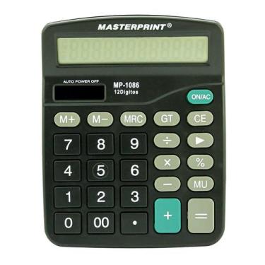 Imagem de Calculadora De Mesa 12 Dígitos Eletrônica Masterprint Mp1086