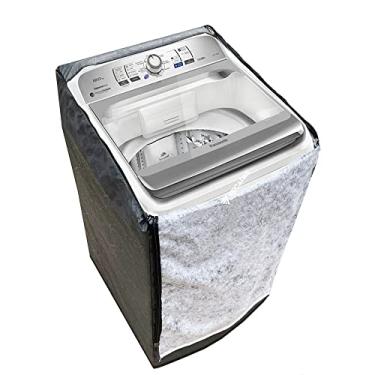 Imagem de Capa Para Maquina De Lavar Panasonic 12 Kg 14 Kg 16 Kg Estampada Ziper Grafite