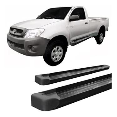 Imagem de Estribo lateral Hilux 2005 a 2015 Chapa Alumínio C/S preto