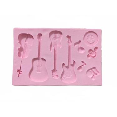 Imagem de Molde De Silicone Musica, Notas Musicais, Guitarra
