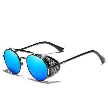 Imagem de Óculos de Sol Masculino Steampunk Kingseven Anti Reflexo Proteção com UV400 Polarizados 