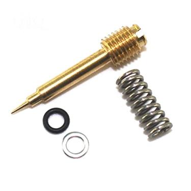 Imagem de Kit de carburador Kit de reconstrução de carburador para carberatura de parafuso de ajuste de taxa de combustível EJ650 W650 KZ750K VN750A ZX750 KZ VN ZX 750 K A F carburador de combustível para carberatura de parafuso de ajuste de taxa de combustível do carburador EJ650 W650 K (cor: 1 pçs)