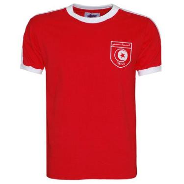 Imagem de Camisa Tunísia 1978 Liga Retrô  Vermelha Gg