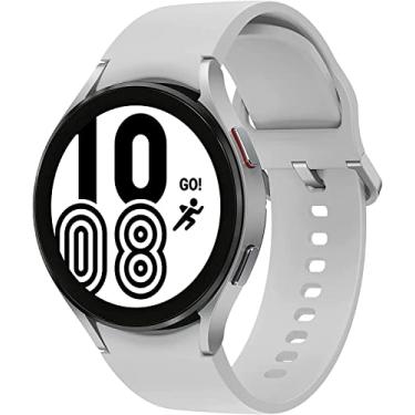 Imagem de SAMSUNG Smartwatch Galaxy Watch 4 44 mm com monitor ECG Tracker para saúde, fitness, corrida, ciclos de sono, detecção de quedas GPS, LTE, versão dos EUA, prata