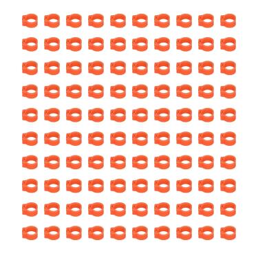 Imagem de Anéis de Perna de Pombos, Anéis de Perna de Aves Compacta Durável para Identificação e Marcação de Pombos(laranja)