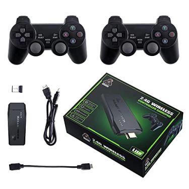 Imagem de ACAGALA M8 console de jogos sem fio 2.4g hd arcade ps1 tv em casa mini console de jogos u bao console de jogos retrô controlador de gamepad sem fio m8 64g (pacote padrão)