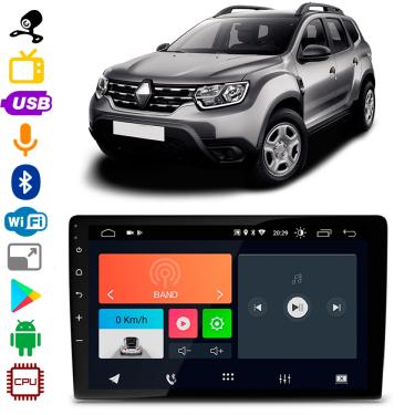 Imagem de Central Multimídia Renault Duster 2014 a 2019 9 Polegadas Espelhamento USB fm Bluetooth + Câmera de Ré