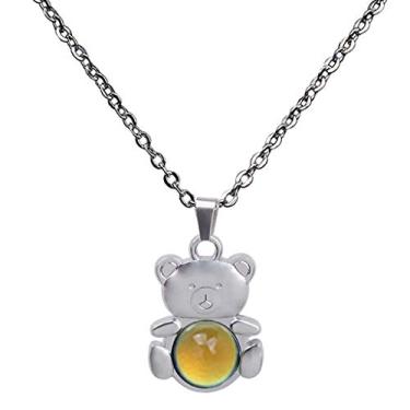 Imagem de F Fityle Colar de mudança de cor com humor feminino joia esposa amante presente dos namorados