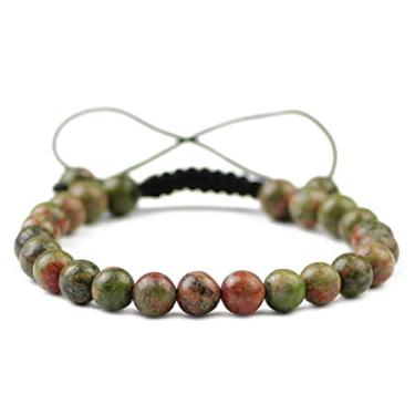 Imagem de Amuleto de pedra natural pulseiras e pulseiras femininas contas joias presentes - corda trançada de 6 mm, Cristal