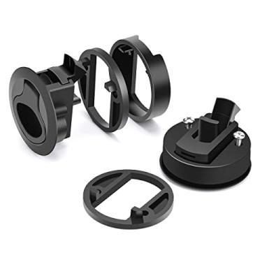 Imagem de Trava Slam Latch 5 cm Alça de plástico preta para ferragens de armário de porta de escotilha em trailer barco trailer trailer 2-12 mm, pacote com 2