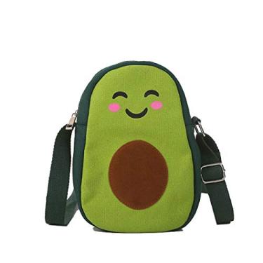 Imagem de Bolsa tiracolo de lona feminina com design de abacate de frutas da Milata, bolsa de ombro chique para mulheres, roxa, pequena