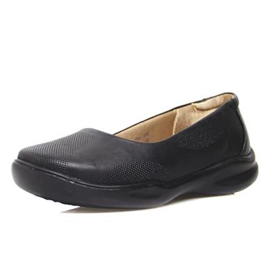 Imagem de Sapatilha Feminina Pierrô boneca couro legítimo cor preto Tamanho:33;Genero:Feminino;Cor:Preto