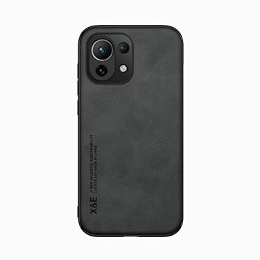 Imagem de Kepuch Silklike Capa para Xiaomi 11 Lite - Case Placa de Metal Embutida para Xiaomi 11 Lite - Preto