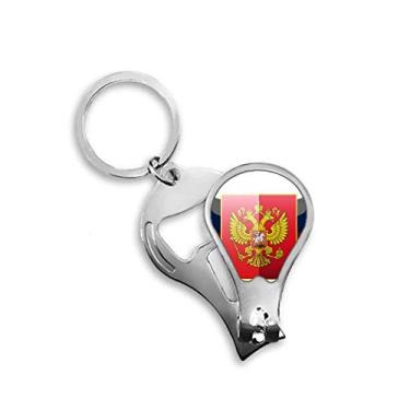 Imagem de Cortador de unhas com emblema nacional da Rússia e abridor de chaveiro tesoura